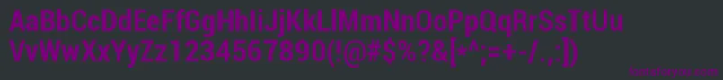 Roboto Boldcondensed Font – Purple Fonts on Black Background