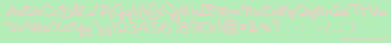 HolidayIndia Font – Pink Fonts on Green Background