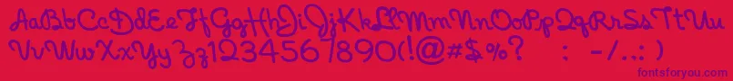 HolidayIndia Font – Purple Fonts on Red Background