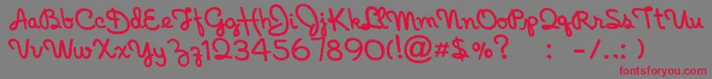HolidayIndia Font – Red Fonts on Gray Background