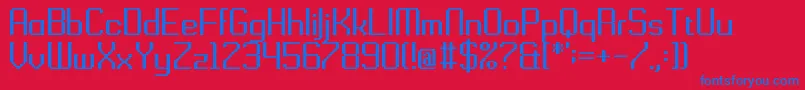 Gridking Font – Blue Fonts on Red Background