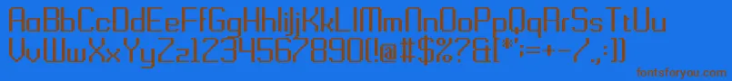 Gridking Font – Brown Fonts on Blue Background