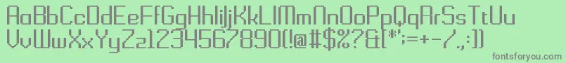 Gridking Font – Gray Fonts on Green Background