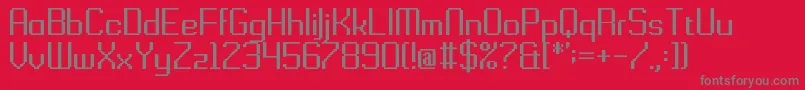フォントGridking – 赤い背景に灰色の文字