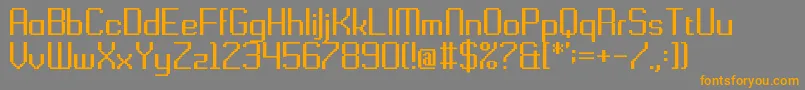 Gridking Font – Orange Fonts on Gray Background