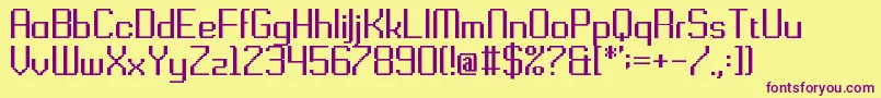 Gridking Font – Purple Fonts on Yellow Background