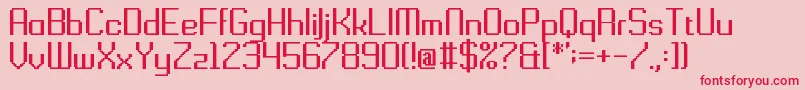 Gridking Font – Red Fonts on Pink Background