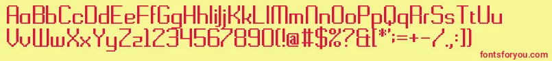 Gridking Font – Red Fonts on Yellow Background