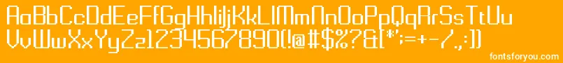 フォントGridking – オレンジの背景に白い文字