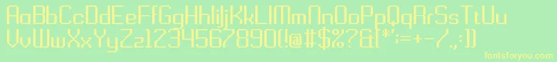 Gridking Font – Yellow Fonts on Green Background