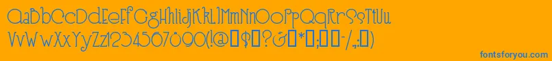 Speen3 Font – Blue Fonts on Orange Background