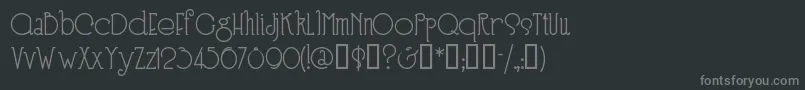 フォントSpeen3 – 黒い背景に灰色の文字