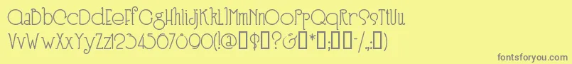 フォントSpeen3 – 黄色の背景に灰色の文字