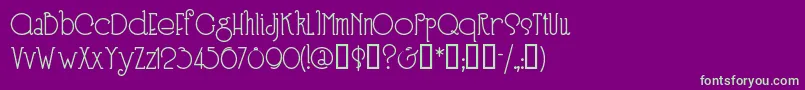 Speen3 Font – Green Fonts on Purple Background