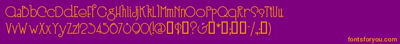 Speen3 Font – Orange Fonts on Purple Background