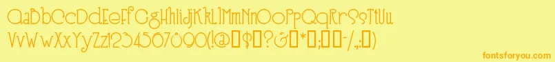 フォントSpeen3 – オレンジの文字が黄色の背景にあります。