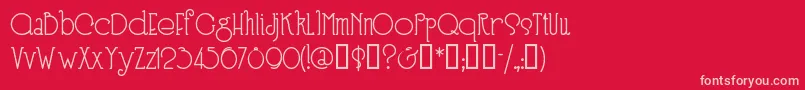 Speen3 Font – Pink Fonts on Red Background