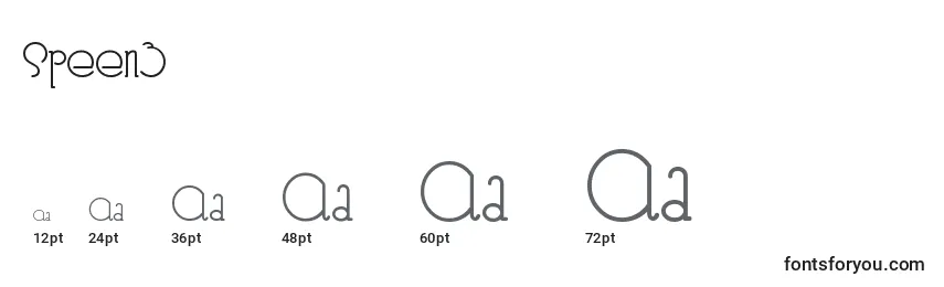 Speen3 Font Sizes