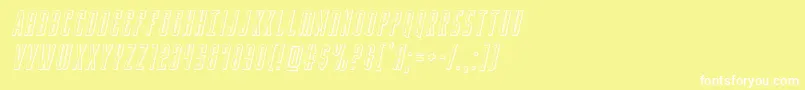 Yfiles3Dital Font – White Fonts on Yellow Background