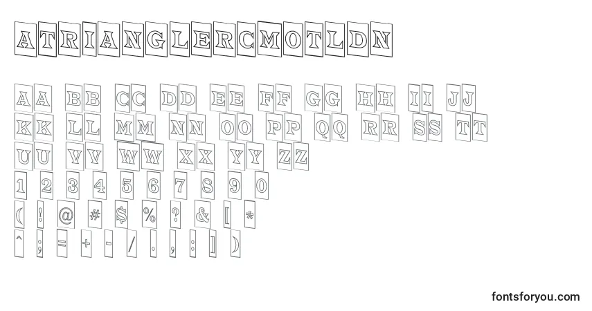 Schriftart ATrianglercmotldn – Alphabet, Zahlen, spezielle Symbole