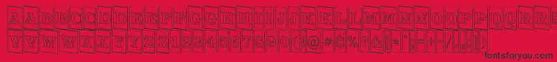 ATrianglercmotldn Font – Black Fonts on Red Background