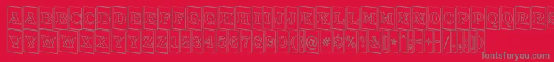 ATrianglercmotldn Font – Gray Fonts on Red Background