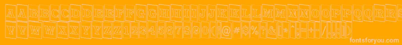 Więcej informacji o czcionce ATrianglercmotldn Czcionka ATrianglercmotldn – różowe czcionki na pomarańczowym tle