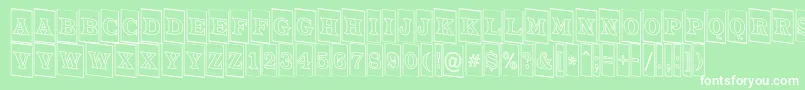 ATrianglercmotldn Font – White Fonts on Green Background
