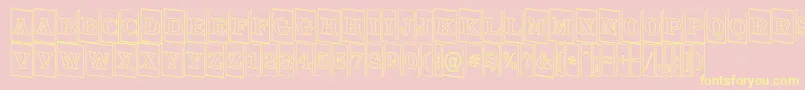 ATrianglercmotldn Font – Yellow Fonts on Pink Background