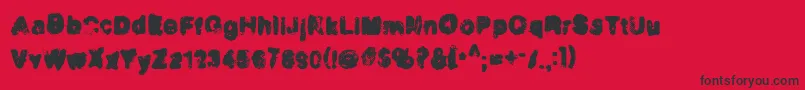 フォントIncinera – 赤い背景に黒い文字