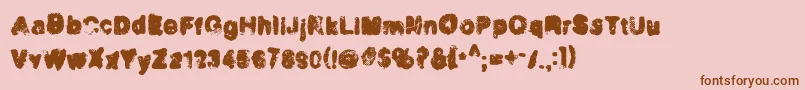 Incinera Font – Brown Fonts on Pink Background