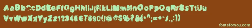 Incinera Font – Green Fonts on Brown Background