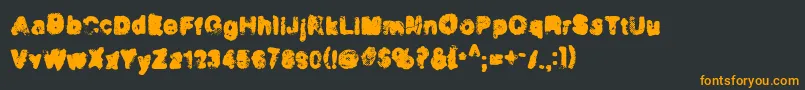 Incinera Font – Orange Fonts on Black Background