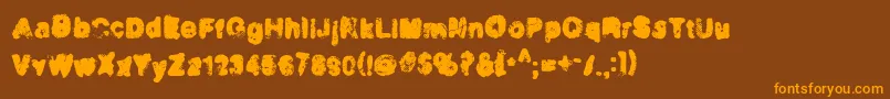 Incinera Font – Orange Fonts on Brown Background