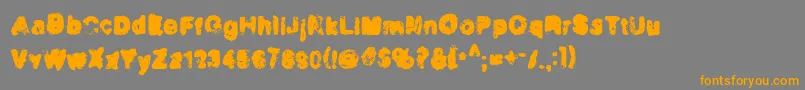 Incinera Font – Orange Fonts on Gray Background