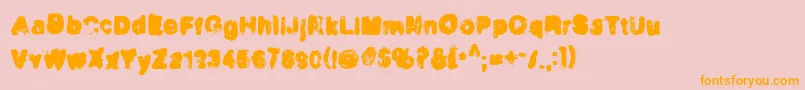 Incinera Font – Orange Fonts on Pink Background