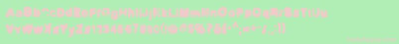 Incinera Font – Pink Fonts on Green Background