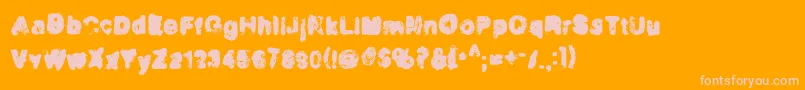 Incinera Font – Pink Fonts on Orange Background