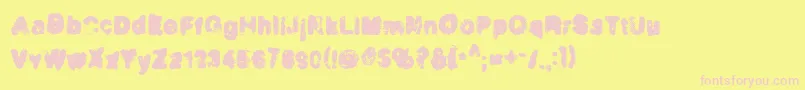 Incinera Font – Pink Fonts on Yellow Background