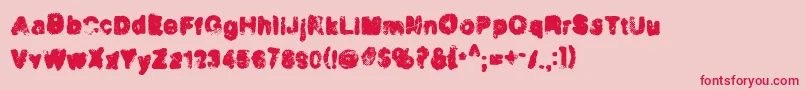 Incinera Font – Red Fonts on Pink Background