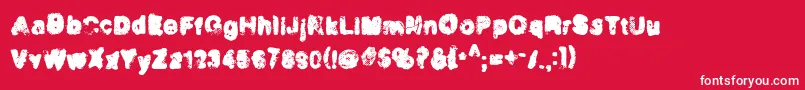 Incinera Font – White Fonts on Red Background