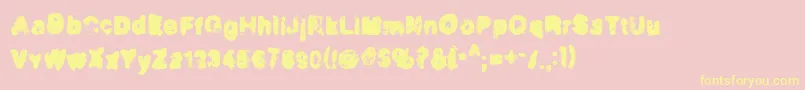 Incinera Font – Yellow Fonts on Pink Background