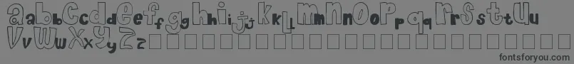 フォントChocolateMuffin – 黒い文字の灰色の背景
