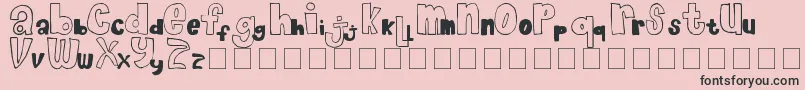 フォントChocolateMuffin – ピンクの背景に黒い文字