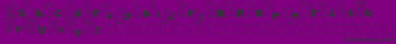 フォントChocolateMuffin – 紫の背景に黒い文字