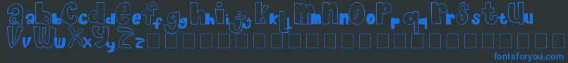 フォントChocolateMuffin – 黒い背景に青い文字