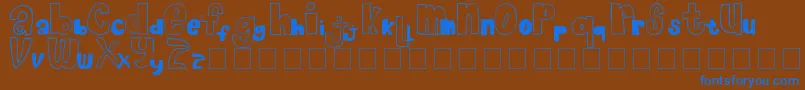 Шрифт ChocolateMuffin – синие шрифты на коричневом фоне