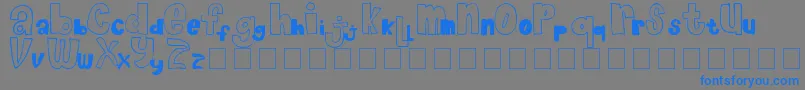Шрифт ChocolateMuffin – синие шрифты на сером фоне