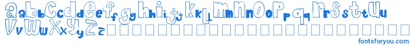 フォントChocolateMuffin – 白い背景に青い文字
