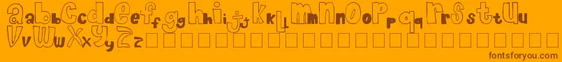 ChocolateMuffin Font – Brown Fonts on Orange Background